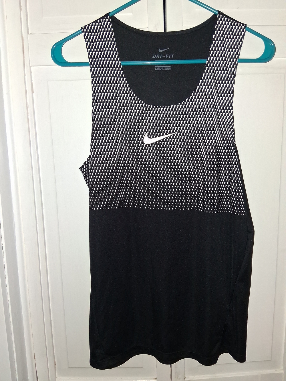 Nike Men's Dri-FIT Black/White Swim Tank